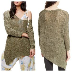 Free People Green Vertigo Pullover